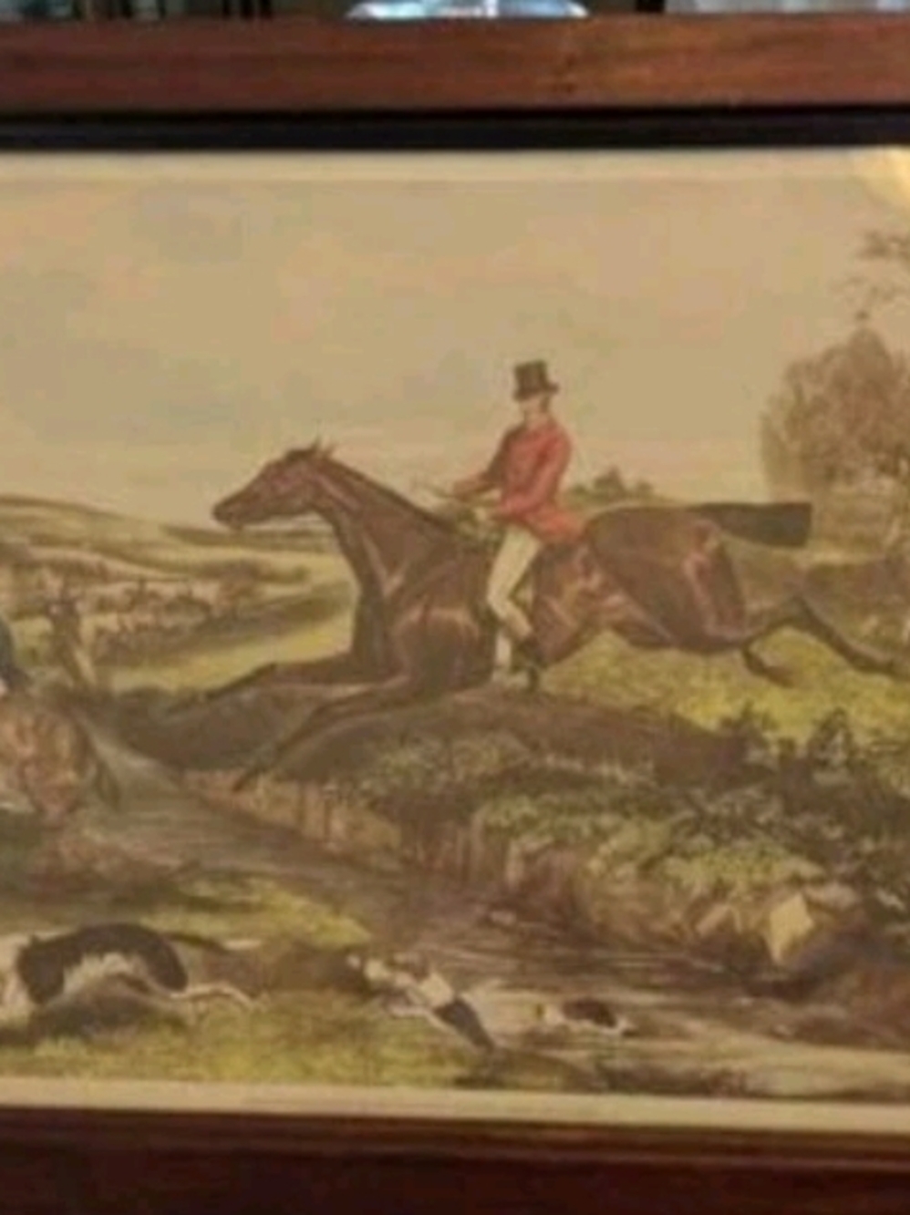 Vintage English Fox Hunting W. Shayers 2 Handled Tray